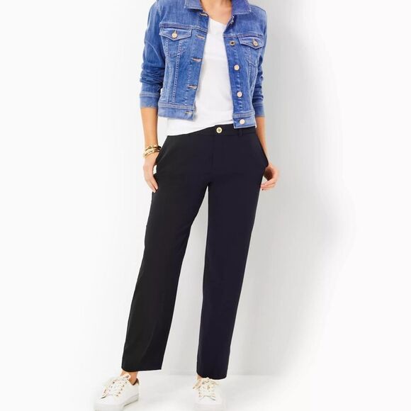 Lilly Pulitzer Pants - 🔥 Lilly Pulitzer travel trouser upf 50+ Black Chinos Sz 2 New